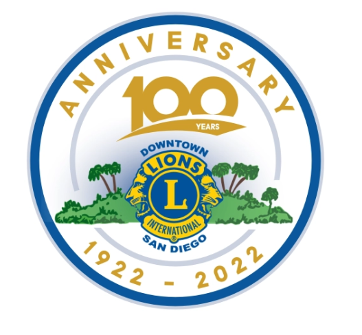 Downtown-SD-Lions-Club-100th-Anniversary-Logo